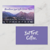 Loyalität Latte Antrieb-Durch lila GebirgsFoto Treuekarte (Vorne/Hinten)