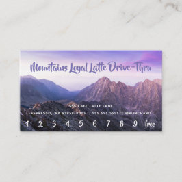 Loyalität Latte Antrieb-Durch lila GebirgsFoto Treuekarte