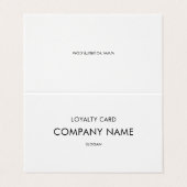 Loyalität Modernes Minimalistisch Schwarz/Weiß Visitenkarten (Außenseite Aufgefaltet)