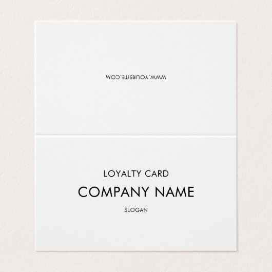 Loyalität Modernes Minimalistisch Schwarz/Weiß Visitenkarten (Außenseite Aufgefaltet)