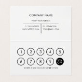 Loyalität Modernes Minimalistisch Schwarz/Weiß Visitenkarten (Innenseite Aufgefaltet)