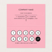 Loyalität Modernes Minimalistisches Kirschblossom Visitenkarten (Innenseite Aufgefaltet)