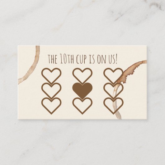 Loyalität vergütet Karte coffeeshop Café (Vorderseite)