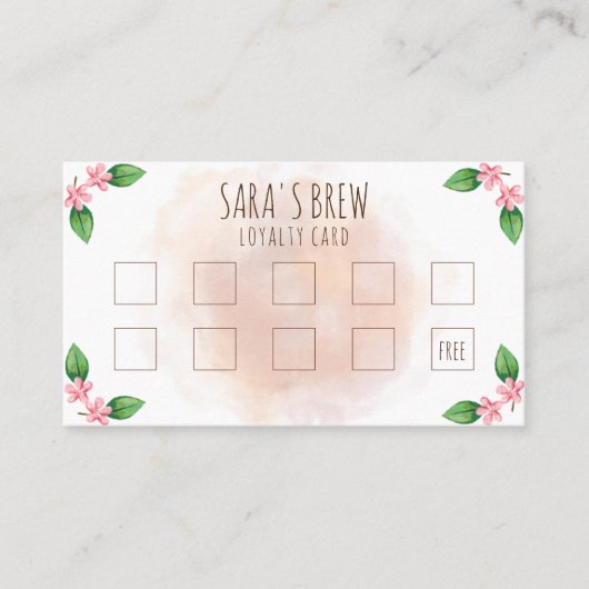 Loyalität vergütet Karte coffeeshop Café (Vorderseite)