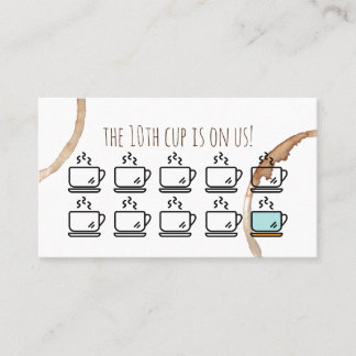 Loyalität vergütet Karte coffeeshop Café