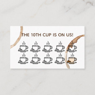 Loyalität vergütet Karte coffeeshop Café