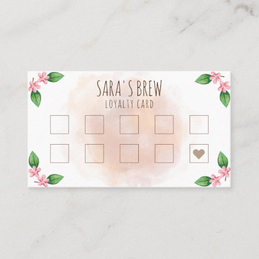 Loyalität vergütet Karte coffeeshop Café (Vorderseite)