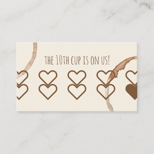 Loyalität vergütet Karte coffeeshop Café (Vorderseite)