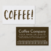 Loyalität von Kaffeebohnen Treuekarte (Vorne/Hinten)