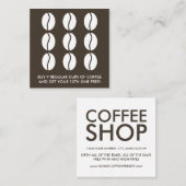 Loyalität von Kaffeebohnen Treuekarte (Vorne/Hinten)