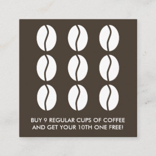 Loyalität von Kaffeebohnen Treuekarte