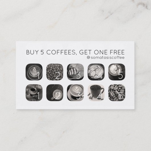 Loyalität von Kaffeeprogrammen Treuekarte (Rückseite)