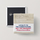 Loyalität zur Verfassung Nicht der Präsident Button (Vorne & Hinten)