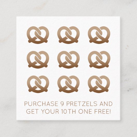 Loyalitäts-Briefmarke der weichen Brezeln Treuekarte (Vorderseite)