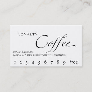 Loyalitäts-Kaffee-Lochkarte Treuekarte