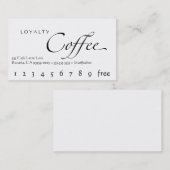 Loyalitäts-Kaffee-Lochkarte Treuekarte (Vorne/Hinten)
