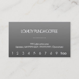 Loyalitäts-Kaffee-Lochkarte Treuekarte