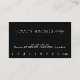 Loyalitäts-Kaffee-LochkarteStymie Treuekarte