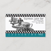 Loyalitäts-Kaffee-Verbundlochkarten Treuekarte (Vorderseite)