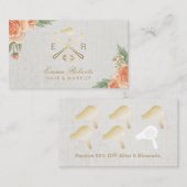 Loyalitäts-Karten-Maskenbildner-Goldlippen u. Treuekarte (Vorne/Hinten)