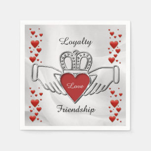 Loyalitäts-Liebe-Freundschaft Claddagh Servietten