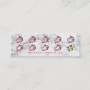 Loyalitäts-Lochkarte - Rosen-Glitzer und Marmor Treuekarte