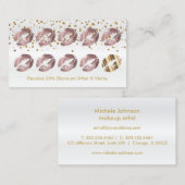 Loyalitäts-Lochkarte - staubiger Rosen-Glitzer und Treuekarte (Vorne/Hinten)