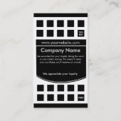 Loyalitäts-Visitenkarte-Lochkarte Treuekarte (Rückseite)