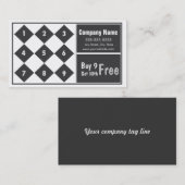 Loyalitäts-Visitenkarte-Lochkarte Treuekarte (Vorne/Hinten)