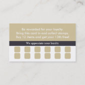 Loyalitäts-Visitenkarte-Lochkarte Treuekarte (Rückseite)