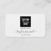 Loyalitätsbelohnungskarte für Schwarz und Weiß mit Treuekarte (Rückseite)