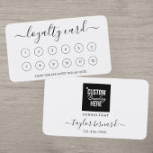 Loyalitätsbelohnungskarte für Schwarz und Weiß mit Treuekarte