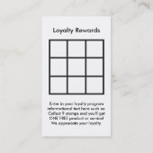 Loyalitätsbelohnungskarte Treuekarte (Rückseite)