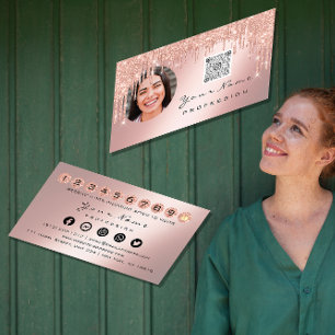 Loyalitätskarte 10 Punch Crown Silver QR Logo Foto Visitenkarte