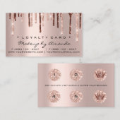 Loyalitätskarte 6 Pinsel Makeup Waxing Crown Lashe Treuekarte (Vorne/Hinten)