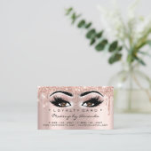 Loyalitätskarte 6 Punch Makeup Lashes Rose Treuekarte (Stehend Vorderseite)