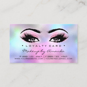 Loyalitätskarte 6 Punch Pink Makeup Künstler Treuekarte