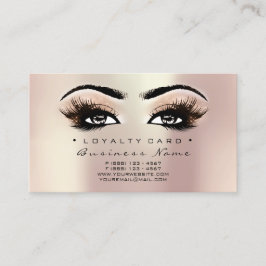 Loyalitätskarte 6 Schönheitssalon Lash Rose Golden Treuekarte