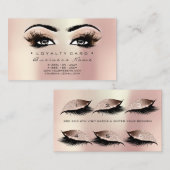 Loyalitätskarte 6 Schönheitssalon Lash Rose Golden Treuekarte (Vorne/Hinten)