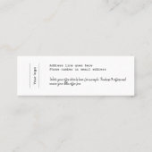 Loyalitätskarte, elegantes Skript, sauber und einf Treuekarte (Rückseite)