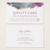 Loyalitätskarte Fuchsia aquamarine (Vorne & Hinten)