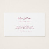 Loyalitätskarte Fuchsia aquamarine (Rückseite)