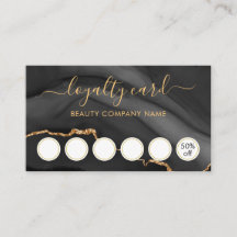 Loyalitätskarte für den Black and Gold Marmor Salo