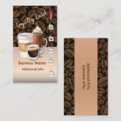 Loyalitätskarte für den Kaffee 6 Treuekarte (Vorne/Hinten)