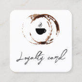 Loyalitätskarte für den Minimalistischen Coffee Sh Treuekarte (Vorderseite)