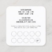 Loyalitätskarte für den Minimalistischen Coffee Sh Treuekarte (Rückseite)