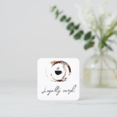 Loyalitätskarte für den Minimalistischen Coffee Sh Treuekarte (Stehend Vorderseite)