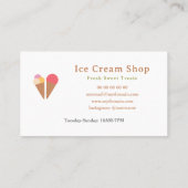 Loyalitätskarte für Eis Visitenkarte (Rückseite)