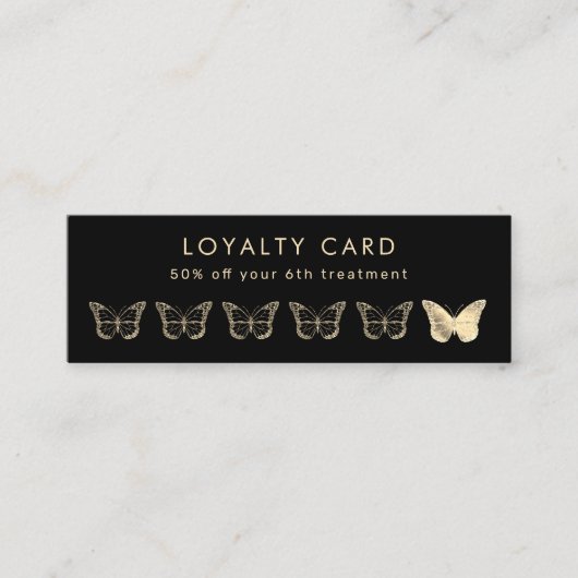 Loyalitätskarte für Goldbutterfische Mini Visitenkarte (Vorderseite)