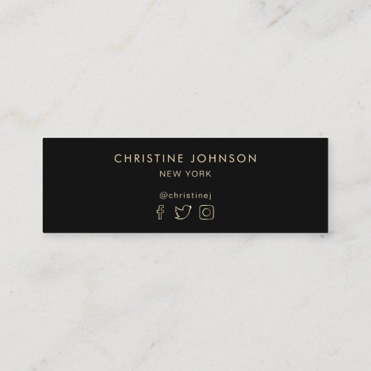 Loyalitätskarte für Goldbutterfische Mini Visitenkarte (Rückseite)